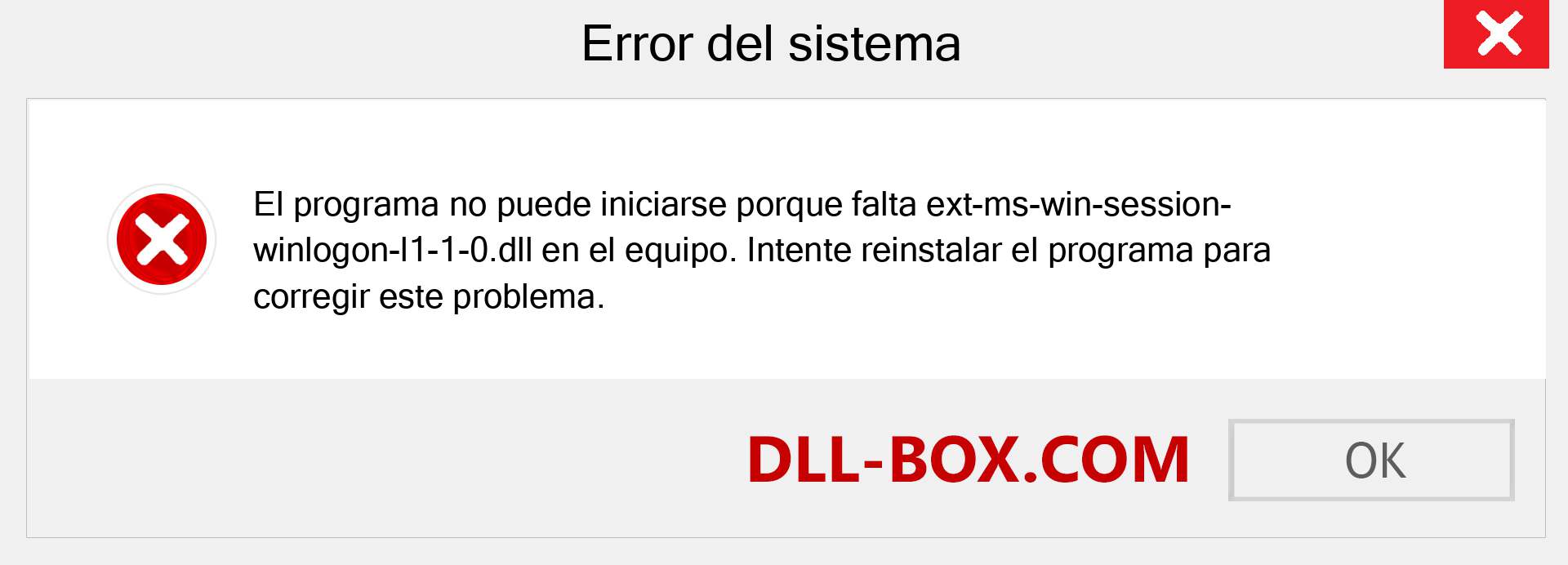 ¿Falta el archivo ext-ms-win-session-winlogon-l1-1-0.dll ?. Descargar para Windows 7, 8, 10 - Corregir ext-ms-win-session-winlogon-l1-1-0 dll Missing Error en Windows, fotos, imágenes